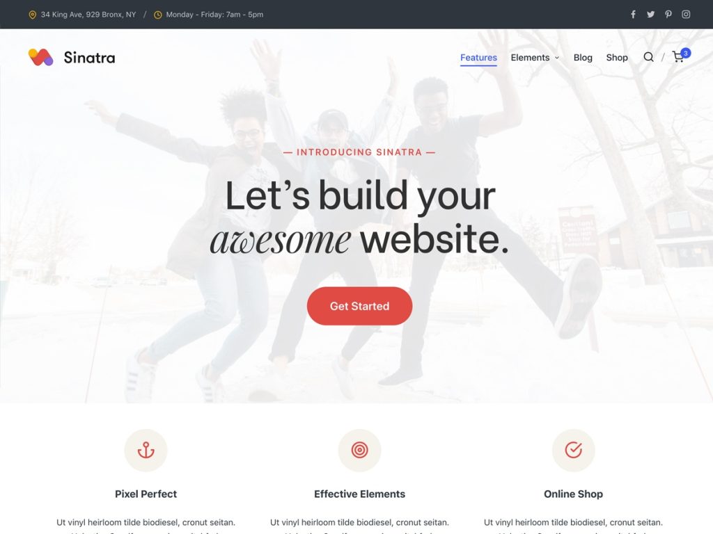Sinatra WordPress theme screenshot