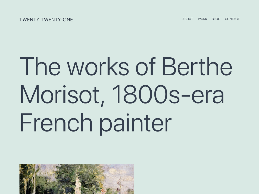 Twenty Twenty-One WordPress theme screenshot